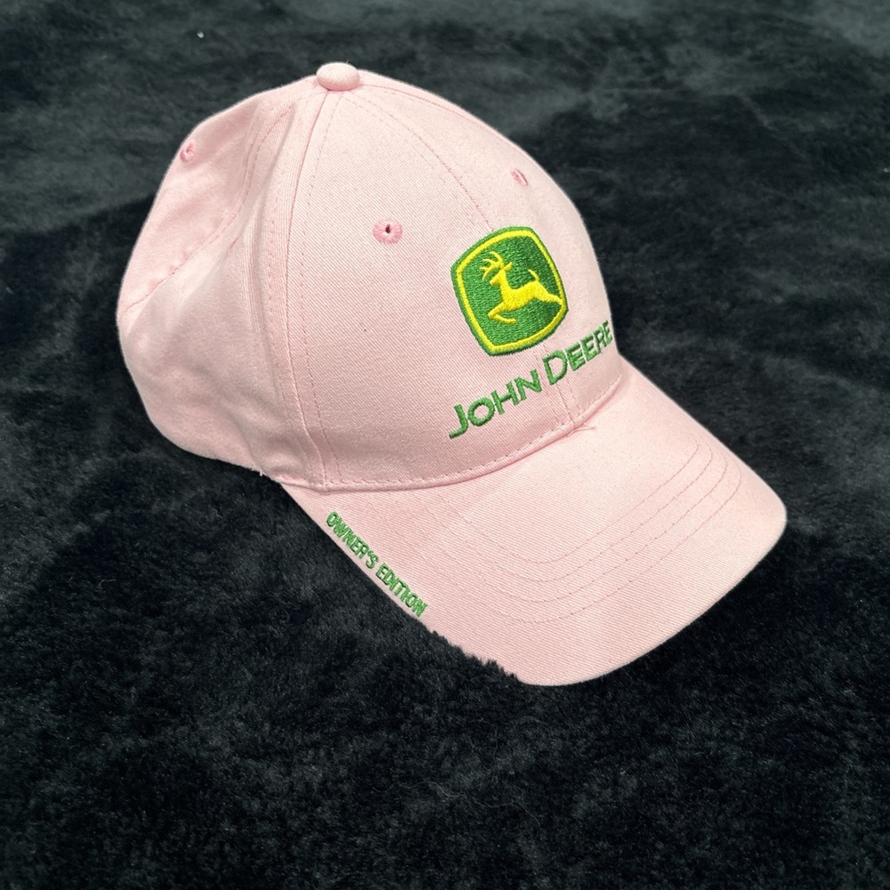 John Deere Pink Cap with Green Logo